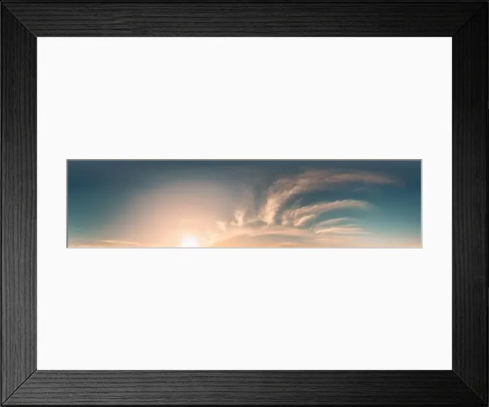 Framed Print : Sky 360 panorama - Bright blue sky filled with fluffy white Cumulus clouds Framed Print : Sky 360 panorama - Bright blue sky filled with fluffy white Cumulus clouds