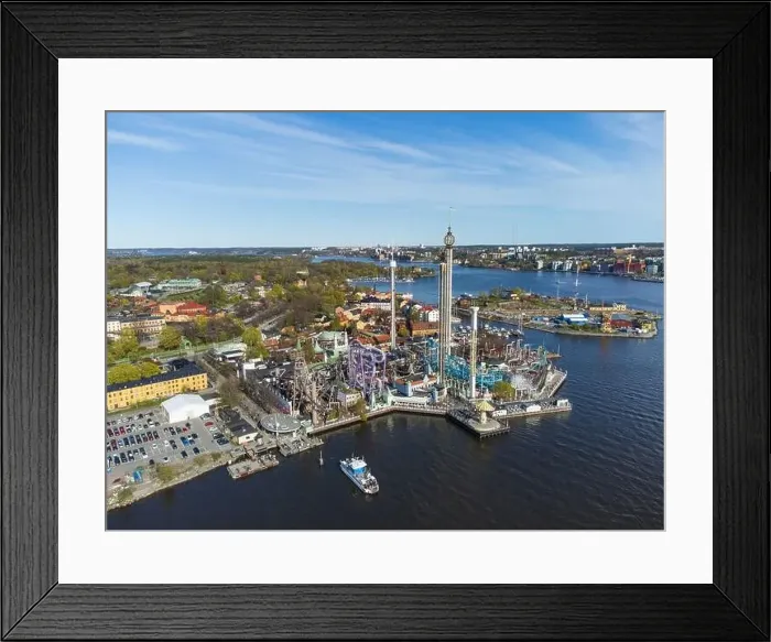 Framed Print : Gröna lund amusement park in Stockholm Framed Print : Gröna lund amusement park in Stockholm