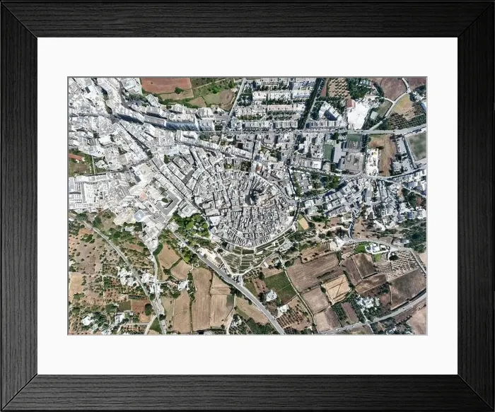 Framed Print : Aerial view of Locorotondo, a characteristic old town near Bari, Puglia, Italy Framed Print : Aerial view of Locorotondo, a characteristic old town near Bari, Puglia, Italy