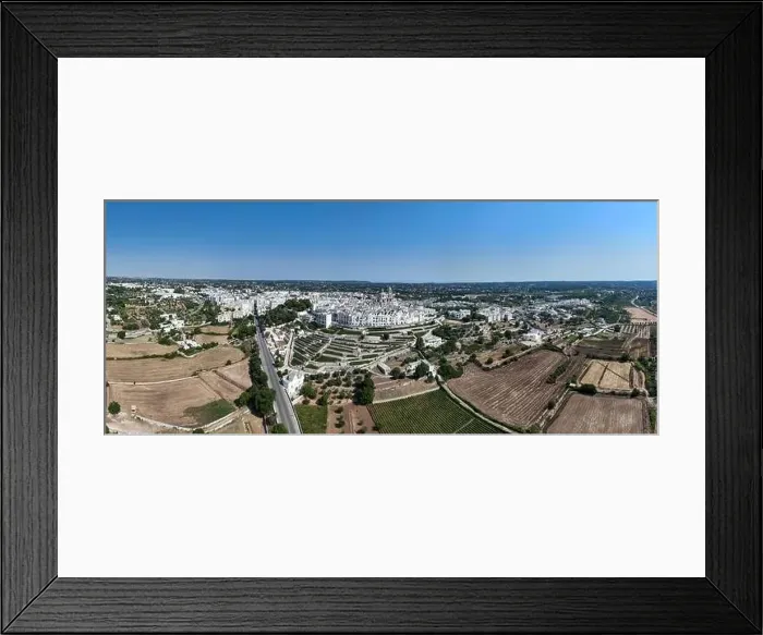 Framed Print : Aerial view of Locorotondo, a characteristic old town near Bari, Puglia, Italy Framed Print : Aerial view of Locorotondo, a characteristic old town near Bari, Puglia, Italy