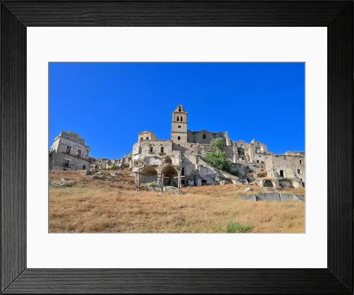 Framed Print : The abandoned village of Craco, Basilicata region, Italy Framed Print : The abandoned village of Craco, Basilicata region, Italy