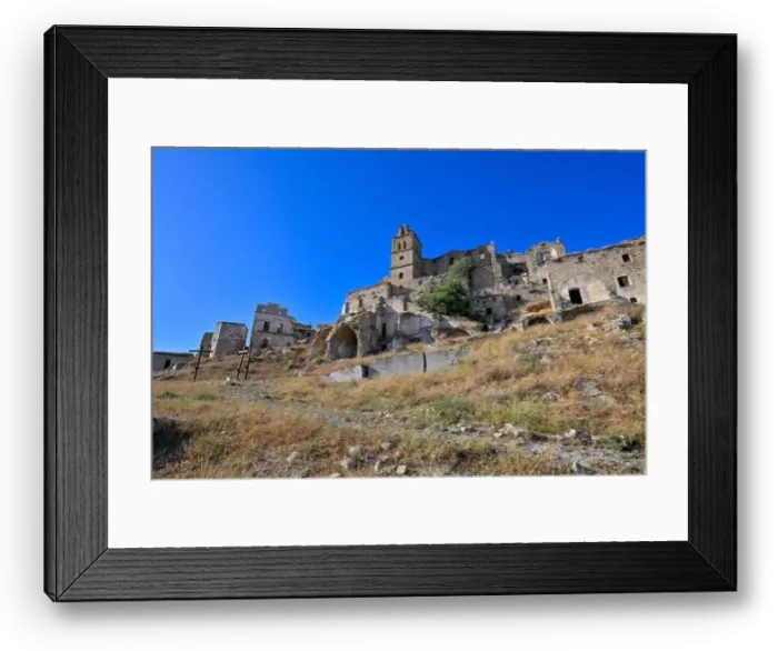 Framed Print : The abandoned village of Craco, Basilicata region, Italy Framed Print : The abandoned village of Craco, Basilicata region, Italy