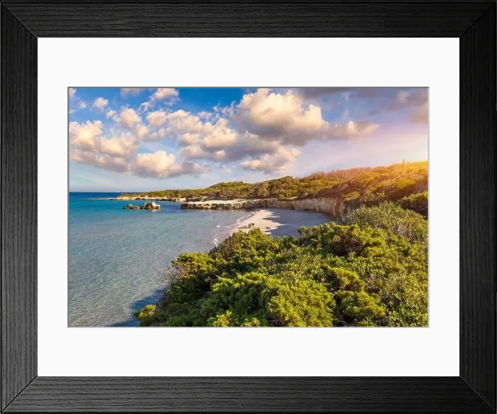 Framed Print : View of Baia dei Turchi, Puglia region Framed Print : View of Baia dei Turchi, Puglia region