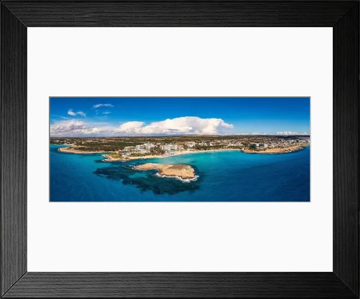 Framed Print : Aerial view of beautiful Nissi beach in Ayia Napa Framed Print : Aerial view of beautiful Nissi beach in Ayia Napa