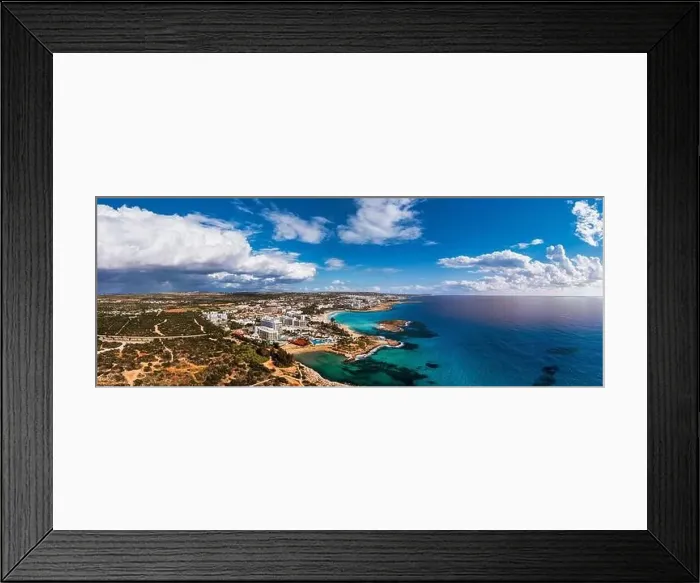 Framed Print : Aerial view of beautiful Nissi beach in Ayia Napa Framed Print : Aerial view of beautiful Nissi beach in Ayia Napa