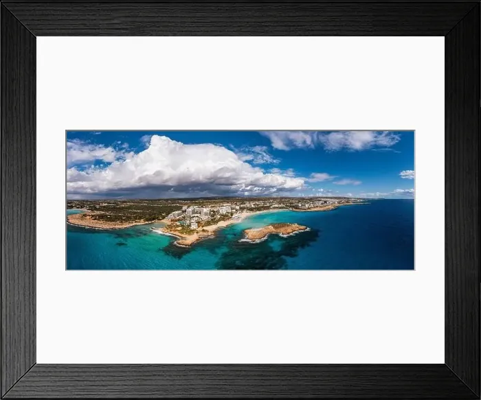 Framed Print : Aerial view of beautiful Nissi beach in Ayia Napa Framed Print : Aerial view of beautiful Nissi beach in Ayia Napa