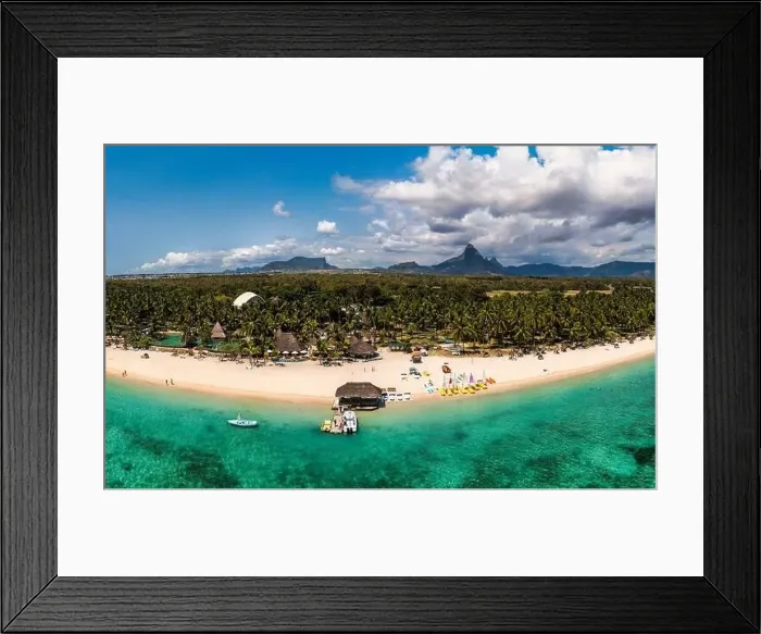 Framed Print : Beautiful Mauritius Island with gorgeous beach Flic en Flac Framed Print : Beautiful Mauritius Island with gorgeous beach Flic en Flac
