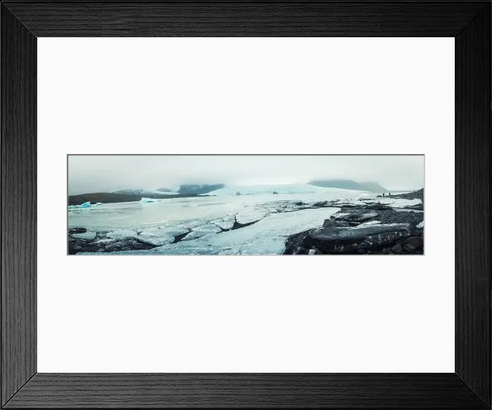 Framed Print : Viewpoint panorama Fjallsjokull glacier. The wonderful glacier lagoon of Fjallsrln in Iceland Framed Print : Viewpoint panorama Fjallsjokull glacier. The wonderful glacier lagoon of Fjallsrln in Iceland