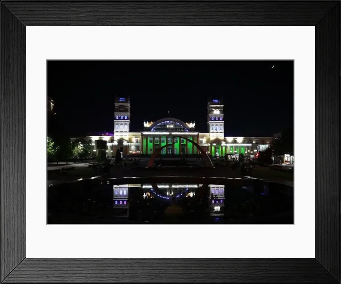 Framed Print : Cathedral Blagoveschensky illuminated at night in Kharkov, Ukraine. High quality photo Framed Print : Cathedral Blagoveschensky illuminated at night in Kharkov, Ukraine. High quality photo