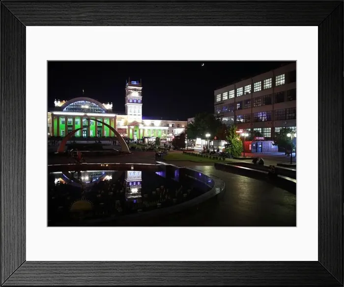 Framed Print : Cathedral Blagoveschensky illuminated at night in Kharkov, Ukraine. High quality photo Framed Print : Cathedral Blagoveschensky illuminated at night in Kharkov, Ukraine. High quality photo