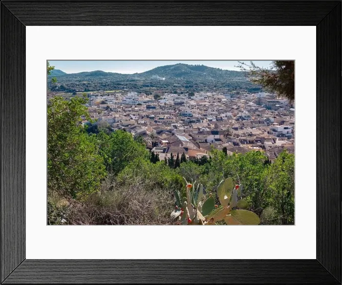 Framed Print : Beautiful view over the city of Arta, Mallorca in Sunny day. Old Town, popular touristic place Framed Print : Beautiful view over the city of Arta, Mallorca in Sunny day. Old Town, popular touristic place
