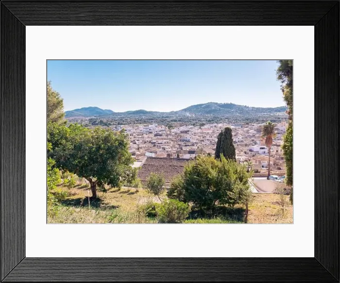 Framed Print : Beautiful view over the city of Arta, Mallorca in Sunny day. Old Town, popular touristic place Framed Print : Beautiful view over the city of Arta, Mallorca in Sunny day. Old Town, popular touristic place