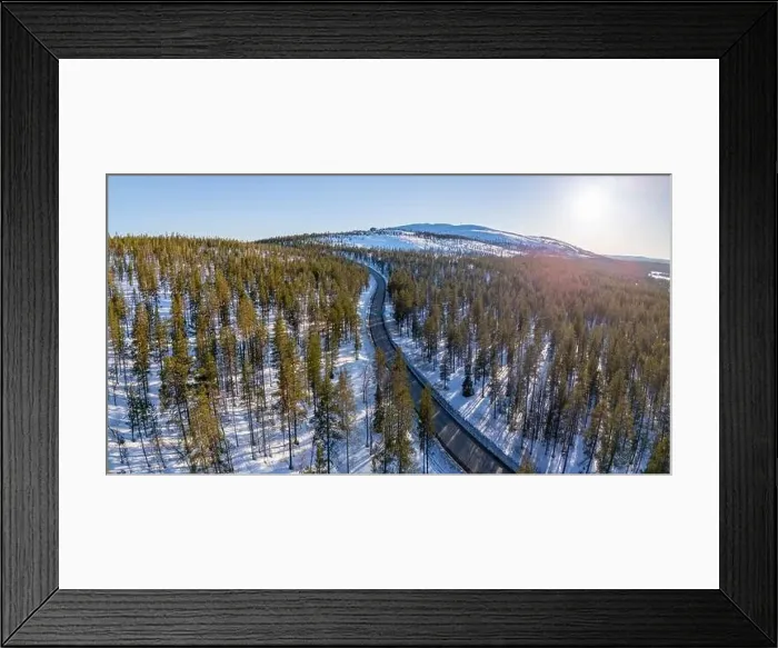 Framed Print : Aerial panoramic landscape in Lapland, Finland Framed Print : Aerial panoramic landscape in Lapland, Finland