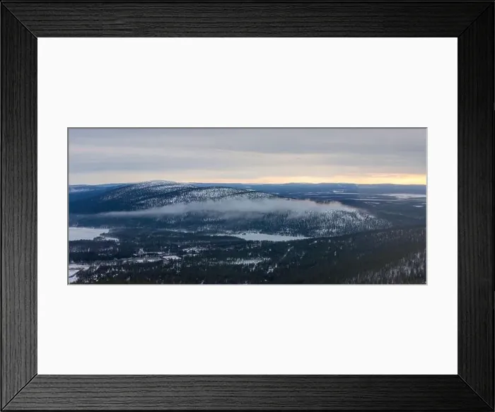 Framed Print : Aerial panoramic landscape in Lapland, Finland Framed Print : Aerial panoramic landscape in Lapland, Finland