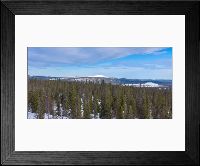 Framed Print : Aerial panoramic landscape in Lapland, Finland Framed Print : Aerial panoramic landscape in Lapland, Finland