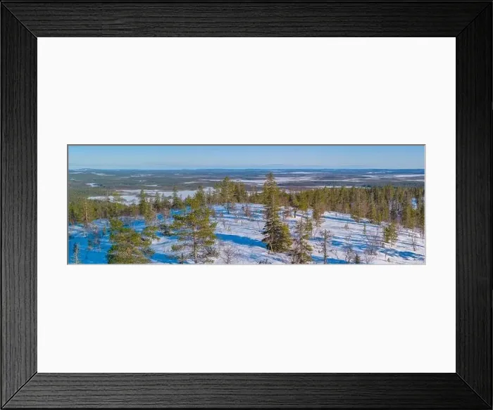 Framed Print : Aerial panoramic landscape in Lapland, Finland Framed Print : Aerial panoramic landscape in Lapland, Finland