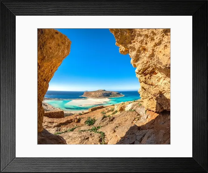 Framed Print : Amazing view of Balos Lagoon with magical turquoise waters Framed Print : Amazing view of Balos Lagoon with magical turquoise waters