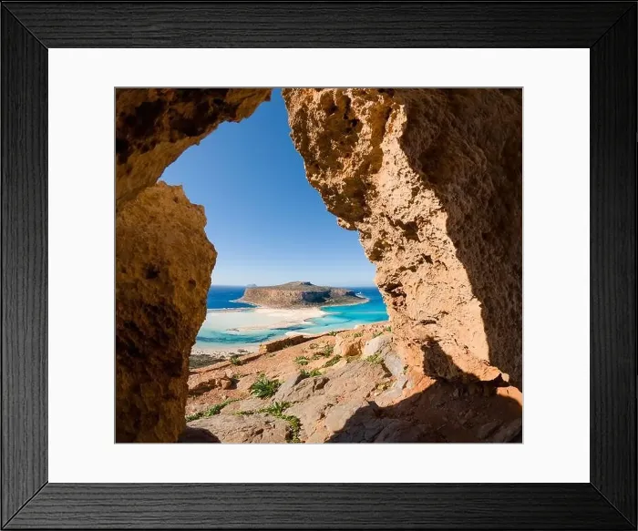 Framed Print : Amazing view of Balos Lagoon with magical turquoise waters Framed Print : Amazing view of Balos Lagoon with magical turquoise waters