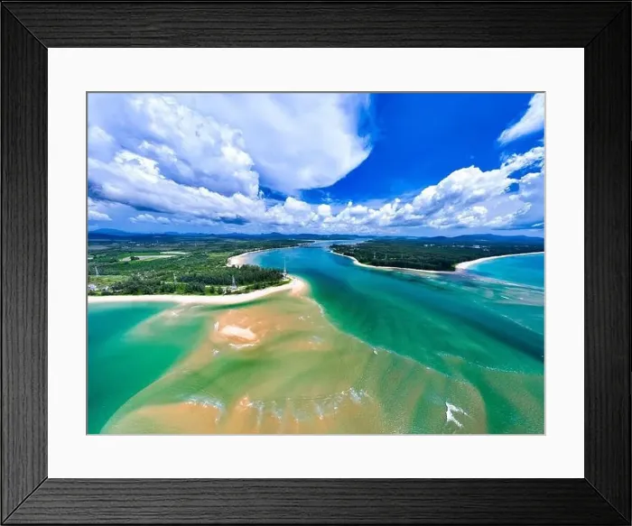 Framed Print : Beautiful beach sea in summer season Framed Print : Beautiful beach sea in summer season