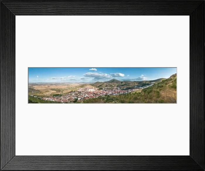 Framed Print : Panoramic view of the town of Feria in Badajoz, Extremadura, Spain Framed Print : Panoramic view of the town of Feria in Badajoz, Extremadura, Spain