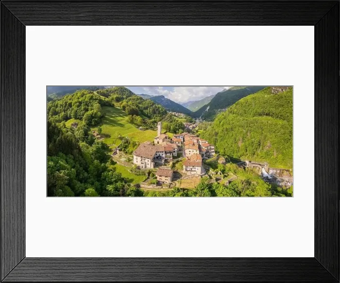 Framed Print : Aerial view of Cornello dei Tasso, enchanting old village in Brembana valley, Bergamo province, Lombardy, Italy Framed Print : Aerial view of Cornello dei Tasso, enchanting old village in Brembana valley, Bergamo province, Lombardy, Italy