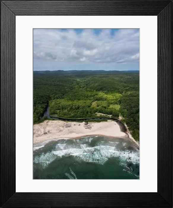 Framed Print : Aerial view to beautiful Silistar beach near to Sinemorec, Bulgaria Framed Print : Aerial view to beautiful Silistar beach near to Sinemorec, Bulgaria