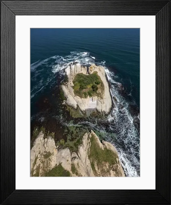 Framed Print : Aerial view of bird island on the Black Sea coast in Arapya, Burgas Region, Bulgaria Framed Print : Aerial view of bird island on the Black Sea coast in Arapya, Burgas Region, Bulgaria
