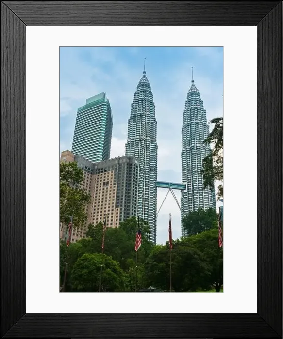 Framed Print : Petronas Twin Tower Tallest Skyscrapers Building with Cityscape in Malaysia Framed Print : Petronas Twin Tower Tallest Skyscrapers Building with Cityscape in Malaysia