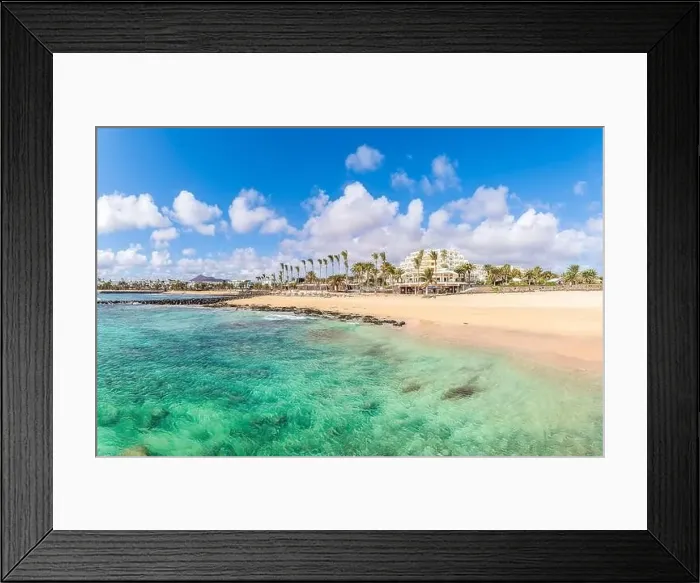 Framed Print : Playa de las Cucharas, Costa Teguise Framed Print : Playa de las Cucharas, Costa Teguise