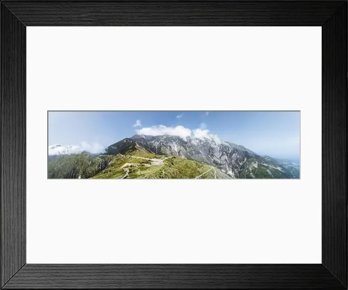 Framed Print : Panorama of Mountains over Llogara Pass from a drone, Panorama Llogara, Ceraunian Mountains, Albania Framed Print : Panorama of Mountains over Llogara Pass from a drone, Panorama Llogara, Ceraunian Mountains, Albania