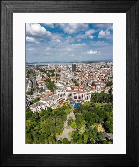 Framed Print : Aerial view to sea garden of Burgas, Bulgaria Framed Print : Aerial view to sea garden of Burgas, Bulgaria