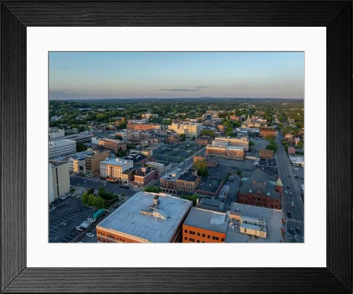 Framed Print : Late afternoon, spring, aerial photo of Poughkeepsie NY Framed Print : Late afternoon, spring, aerial photo of Poughkeepsie NY