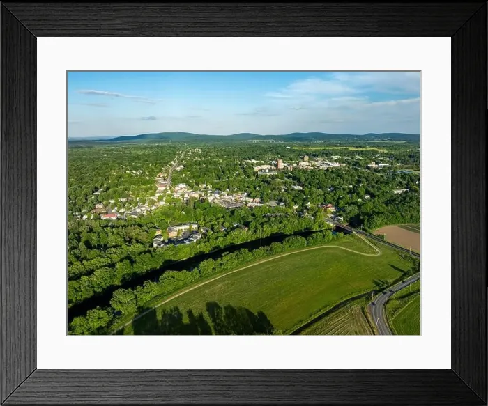 Framed Print : Afternoon spring aerial photo of the area surrounding the Village - Town of New Paltz, NY, USA 06 / 03 / 24 Framed Print : Afternoon spring aerial photo of the area surrounding the Village - Town of New Paltz, NY, USA 06 / 03 / 24