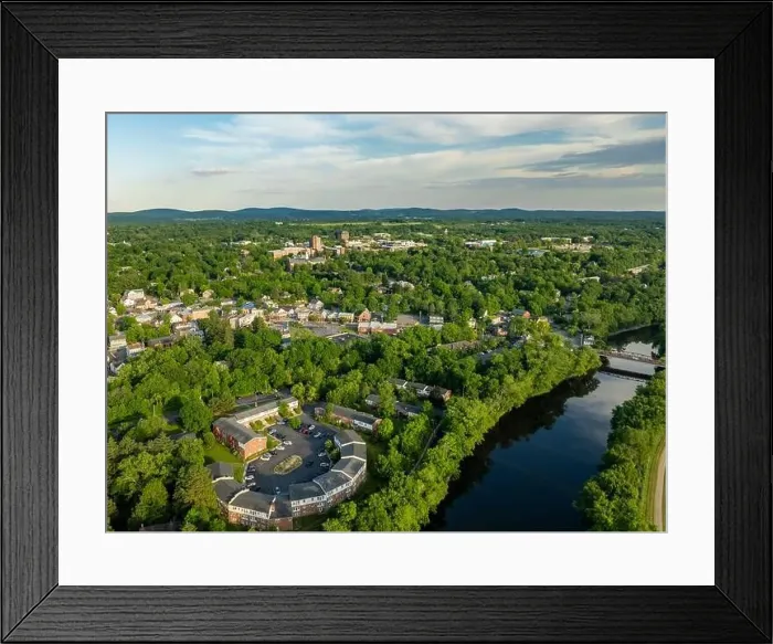 Framed Print : Afternoon spring aerial photo of the area surrounding the Village - Town of New Paltz, NY, USA 06 / 03 / 24 Framed Print : Afternoon spring aerial photo of the area surrounding the Village - Town of New Paltz, NY, USA 06 / 03 / 24
