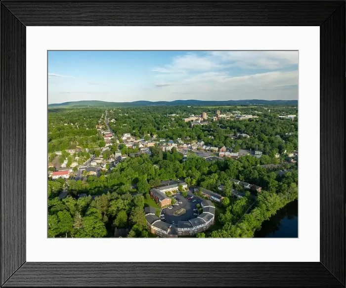 Framed Print : Afternoon spring aerial photo of the area surrounding the Village - Town of New Paltz, NY, USA 06 / 03 / 24 Framed Print : Afternoon spring aerial photo of the area surrounding the Village - Town of New Paltz, NY, USA 06 / 03 / 24