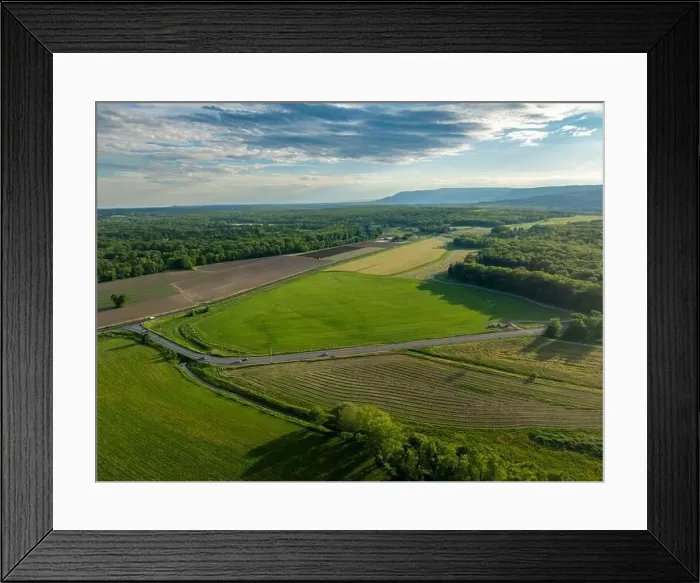 Framed Print : Afternoon spring aerial photo of the area surrounding the Village - Town of New Paltz, NY, USA 06 / 03 / 24 Framed Print : Afternoon spring aerial photo of the area surrounding the Village - Town of New Paltz, NY, USA 06 / 03 / 24
