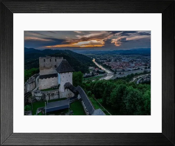Framed Print : Old castle Celje at sunset Framed Print : Old castle Celje at sunset