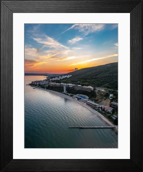 Framed Print : Luxury hotel Paradise Beach on Black sea in Bulgaria Framed Print : Luxury hotel Paradise Beach on Black sea in Bulgaria