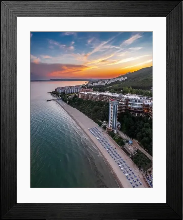 Framed Print : Luxury hotel Paradise Beach on Black sea in Bulgaria Framed Print : Luxury hotel Paradise Beach on Black sea in Bulgaria