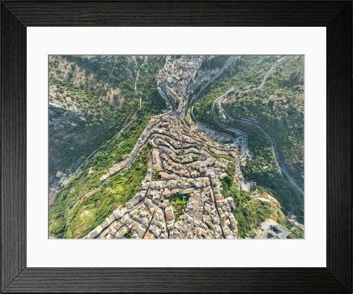 Framed Print : Aerial view of the old town of Ragusa Ibla Framed Print : Aerial view of the old town of Ragusa Ibla