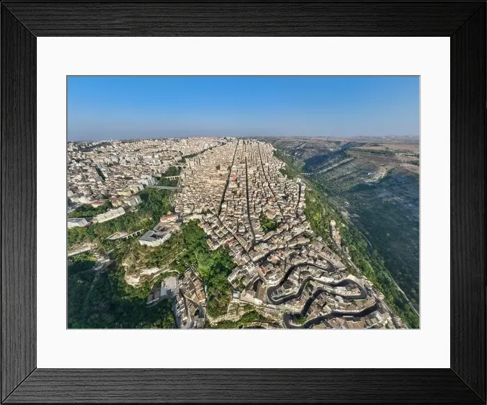 Framed Print : Aerial view of the old town of Ragusa Ibla Framed Print : Aerial view of the old town of Ragusa Ibla