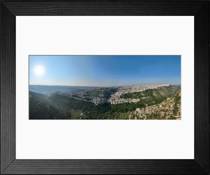 Framed Print : Aerial view of the old town of Ragusa Ibla Framed Print : Aerial view of the old town of Ragusa Ibla