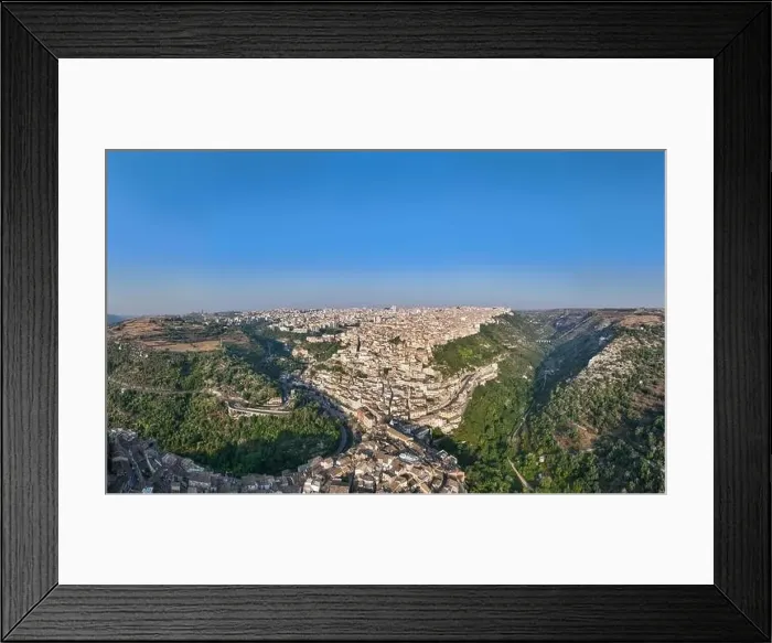 Framed Print : Aerial view of the old town of Ragusa Ibla Framed Print : Aerial view of the old town of Ragusa Ibla