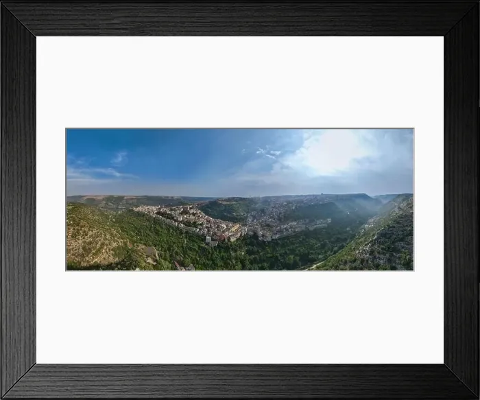Framed Print : Aerial view of the old town of Ragusa Ibla Framed Print : Aerial view of the old town of Ragusa Ibla