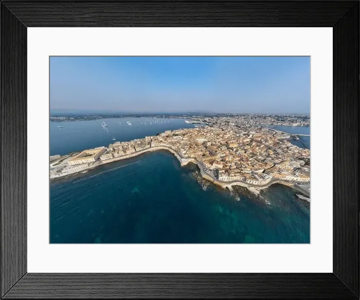 Framed Print : Siracusa, Ortigia Island from the air Framed Print : Siracusa, Ortigia Island from the air