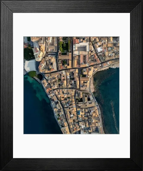 Framed Print : Siracusa, Ortigia Island from the air Framed Print : Siracusa, Ortigia Island from the air
