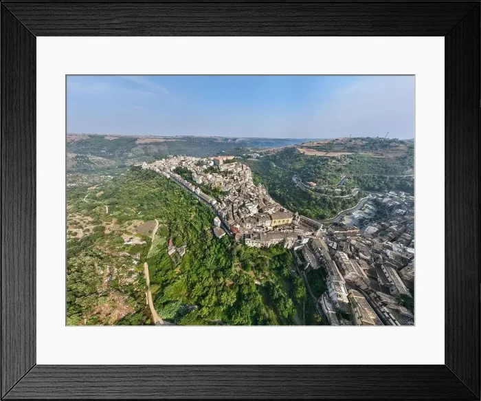 Framed Print : Aerial view of the old town of Ragusa Ibla Framed Print : Aerial view of the old town of Ragusa Ibla