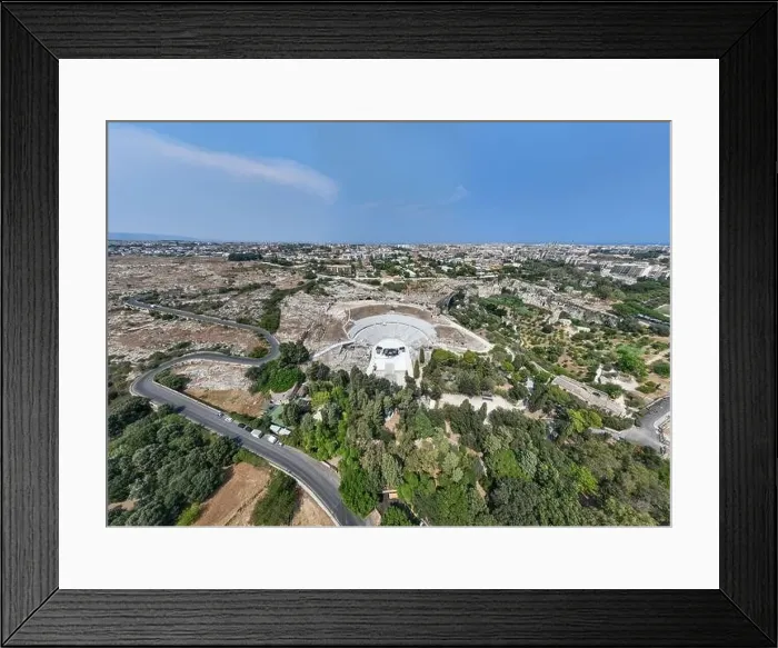 Framed Print : The Greek theatre of Syracuse lies on the south slopes of the Temenite hill Framed Print : The Greek theatre of Syracuse lies on the south slopes of the Temenite hill