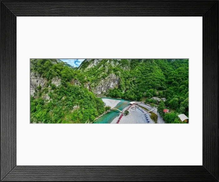 Framed Print : Aerial image of the beautiful Shala river in Northern Albania Framed Print : Aerial image of the beautiful Shala river in Northern Albania