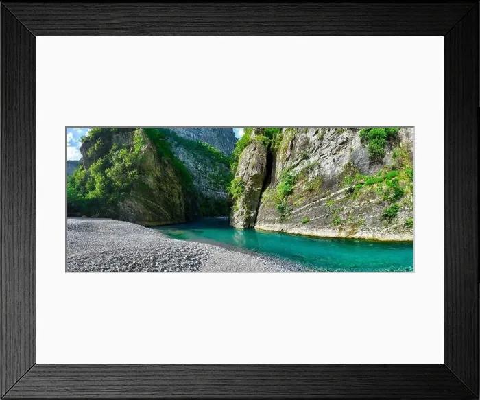 Framed Print : Aerial image of the beautiful Shala river in Northern Albania Framed Print : Aerial image of the beautiful Shala river in Northern Albania